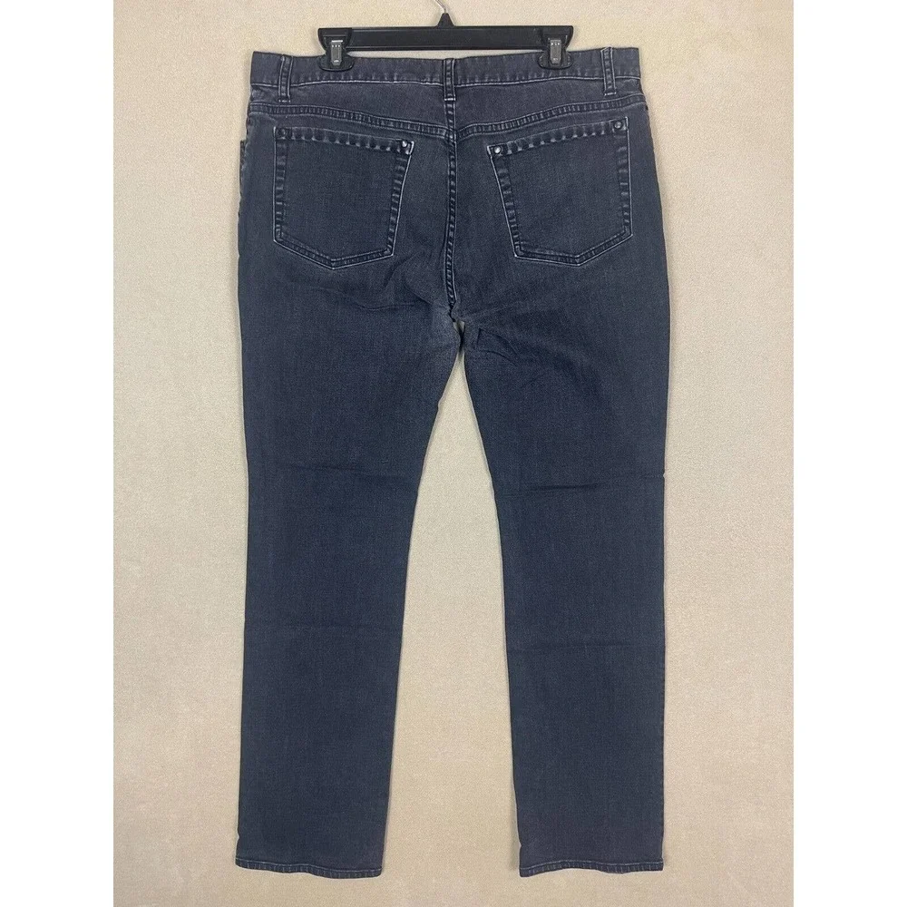 John‎ Varvatos Mens 38 Jeans Straight Leg Regular Fit Mid Rise Button Fly Black